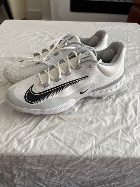 White Men's Size 13.0 (W 14.0) Adult Nike React Low Top Metal (New)