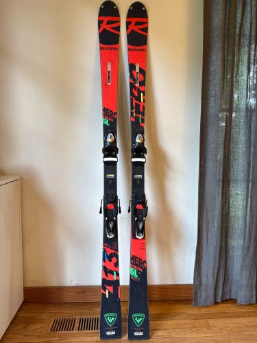 2024 Rossignol Hero Athlete SL 165 cm Racing Skis With Bindings Max Din 15 (Used)