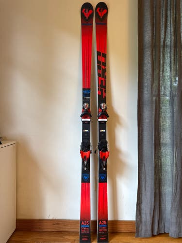 Men's Rossignol Hero Athlete GS 182 cm Racing Skis With Bindings Max Din 12 (Used)