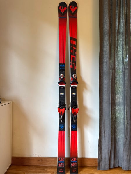 Men's Rossignol Hero Athlete GS 182 cm Racing Skis With Bindings Max Din 12 (Used)