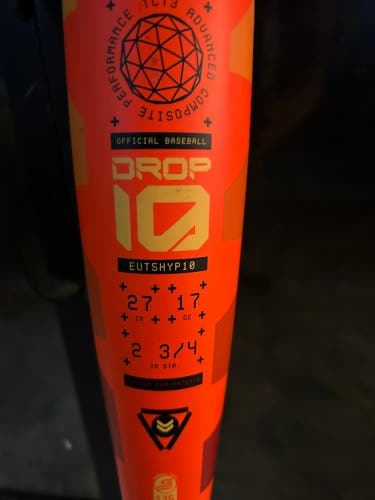 2025 Easton Hype Fire Composite USSSA Certified Bat (-10) 17 oz 27" (Used)