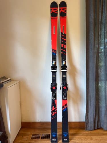 Unisex Rossignol Hero Athlete GS 182 cm Racing Skis With Bindings Max Din 15 (Used)