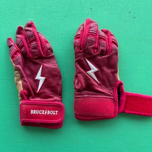 Red Small Bruce Bolt Batting Gloves