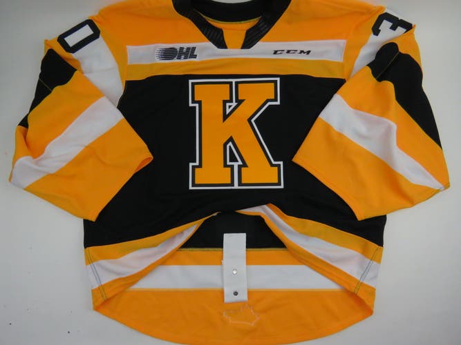 CCM Kingston Frontenacs OHL Pro Stock Game Worn Hockey Jersey #30 SPOONER Size 58 GOALIE