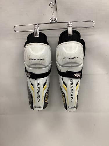 Used Bauer SUPREME 150 Junior Shin Guards White 9" 11851-S000038988