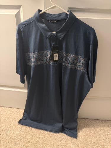 Travis Nathew Navy Polo XXL (NEW)