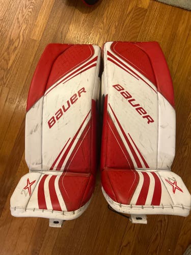 Intermediate Large Bauer Vapor 2X Goalie Leg Pads (Used) w Bungees