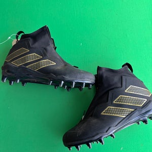 Black Men's Size M 12.5 (W 13.5) Adult Adidas Nasty 2.0 Lineman High Top Cleats