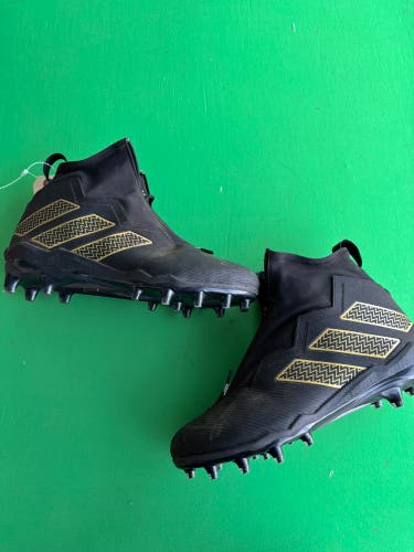 Black Men's Size M 12.5 (W 13.5) Adult Adidas Nasty 2.0 Lineman High Top Cleats