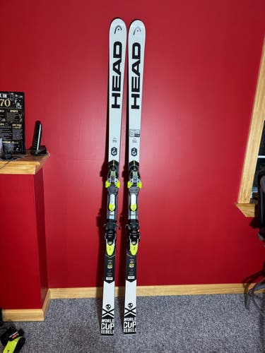 Racing 188 cm HEAD World Cup Rebels i.GS RD Skis With Bindings Max Din 20 (Used)