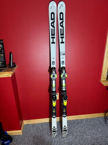 Racing 188 cm HEAD World Cup Rebels i.GS RD Skis With Bindings Max Din 20 (Used)