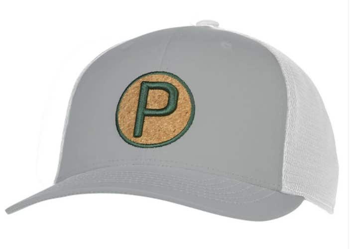 Puma Champs Patch Trucker Cap (Quarry/Bright White, Adjustable) 2020 NEW