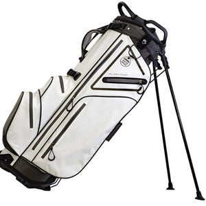Club Champ Waterproof Stand Bag (7-way top, White/Black) Golf NEW