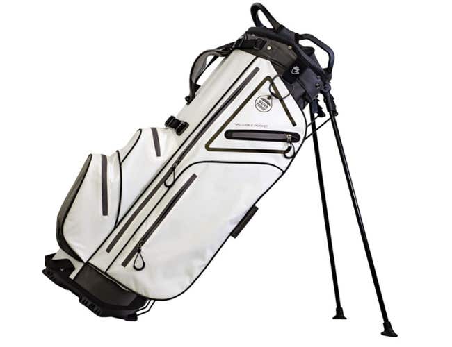 Club Champ Waterproof Stand Bag (7-way top, White/Black) Golf NEW