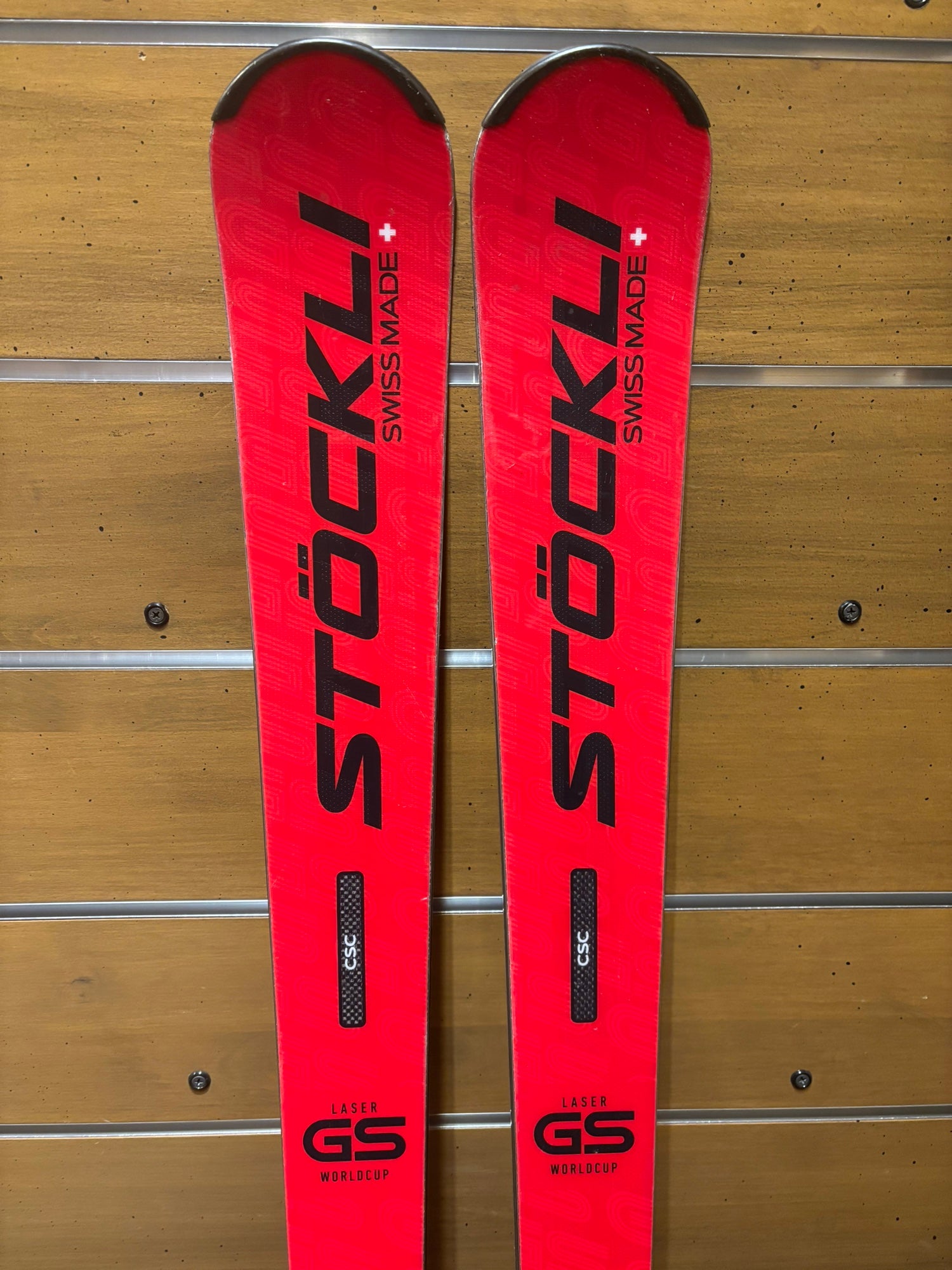 2025 Stockli Laser GS skis with Integrated Salomon Bindings 182cm