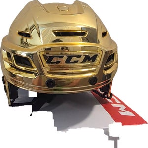 CCM Tacks 710 Gold Chrome Small Helmet Pro Stock (Used)