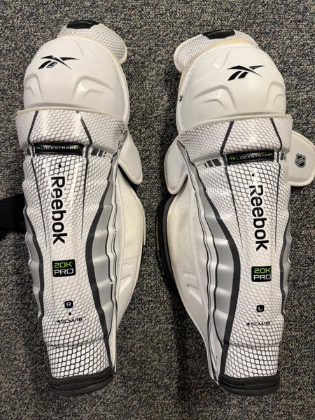 Senior Reebok 20k 18” Shin Pads Pro Stock NHL