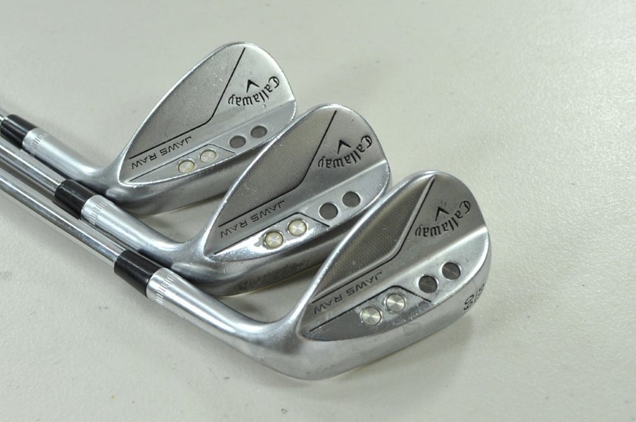 Callaway Jaws Raw Chrome 50*, 56*, 60* Wedge Set Right DG Spinner Steel # 204352