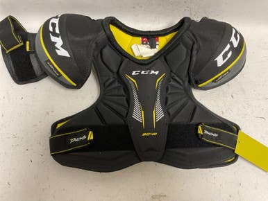 Used CCM TACKS 9040 Junior Shoulder Pads Black And Yellow MD 11855-S000192790