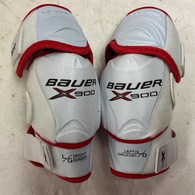 Used Bauer VAPOR X900 Junior Elbow Pads White And Red LG 11855-S000192671