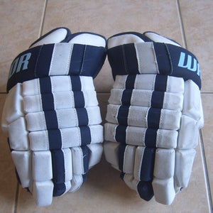 Warrior Franchise Senior Hockey Gloves 14" White/Blue Made in Canada