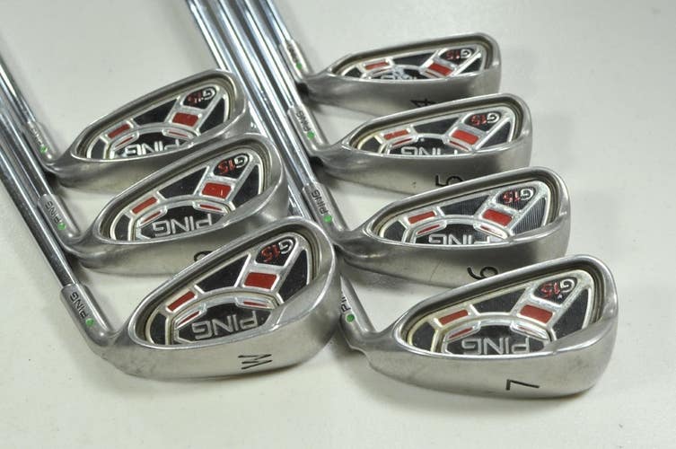 Ping G15 4-W Iron Set Stiff Flex Green Dot Right AWT Steel # 204340