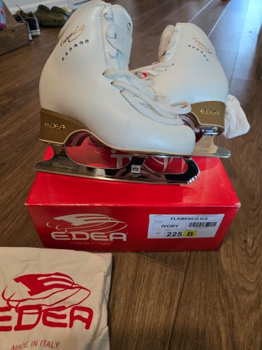 EDEA Flamenco Ice Figure Skates (Used) With MK Dance Blades