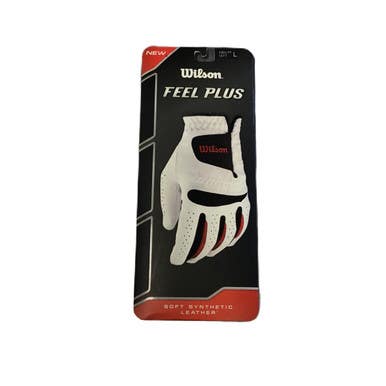 Used Wilson FEEL PLUS Mens Golf Glove White LG 11730-S000067847