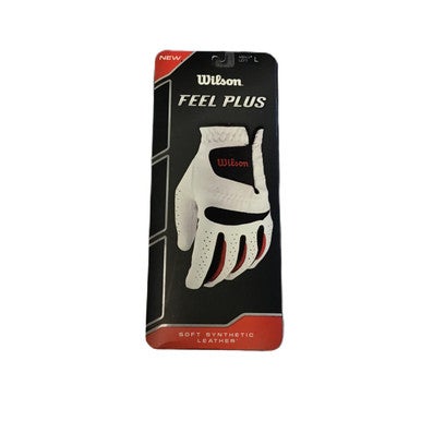 Used Wilson FEEL PLUS Mens Golf Glove White LG 11730-S000067847