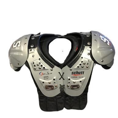 Used Schutt Youth FLEX 80005 Football Shoulder Pads Grey LG 11730-S000067880