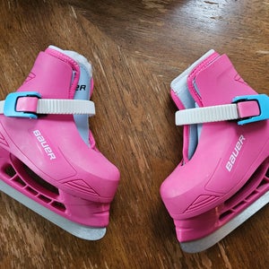 Youth Used Bauer Lil Angel Hockey Skates 6