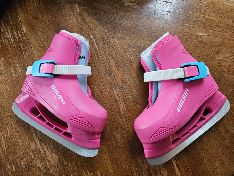 Youth Used Bauer Lil Angel Hockey Skates 6