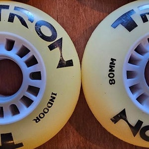 Tron indoor 80mm Roller Wheels. Set of 8 (New)