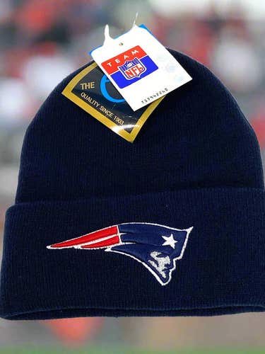 New England Patriots Vintage Late '90s NFL Cuffed Navy Knit NOS Hat (New)