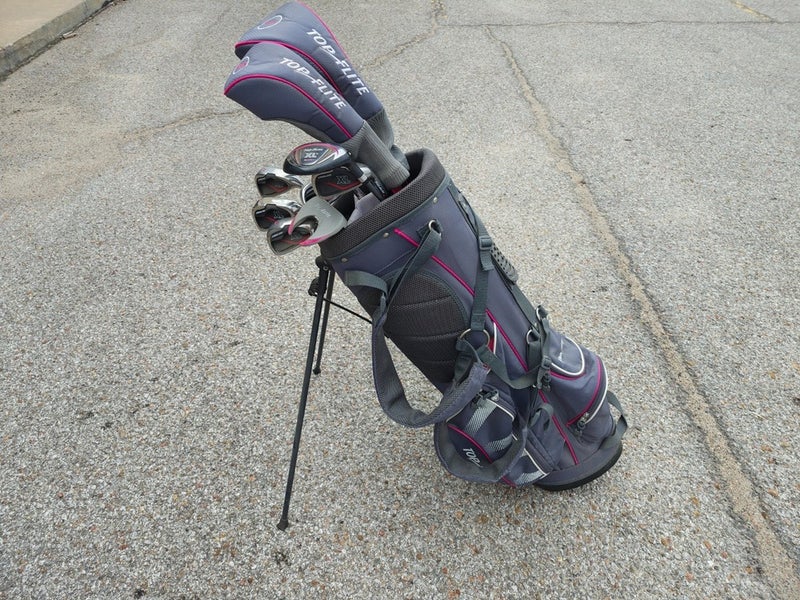 Top Flite XL 10 Piece  Ladies Flex Graphite Complete Golf Set w Stand Bag