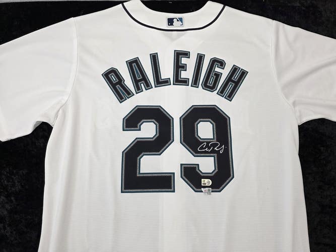 Marieners Cal Raleigh Autographed Auto Signed Baseball Jersey White Fanatics Coa