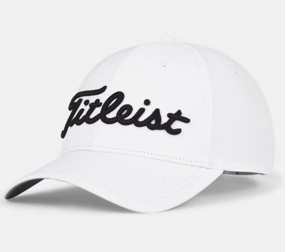 NEW Titleist 2024 Tour Performance Hat Cap Adjustable Blank Sides Color: WHITE