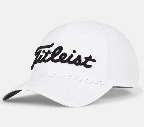 NEW Titleist 2024 Tour Performance Hat Cap Adjustable Blank Sides Color: WHITE