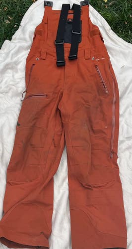 Orange Men's Adult Small Flylow Ski Pants (Used)