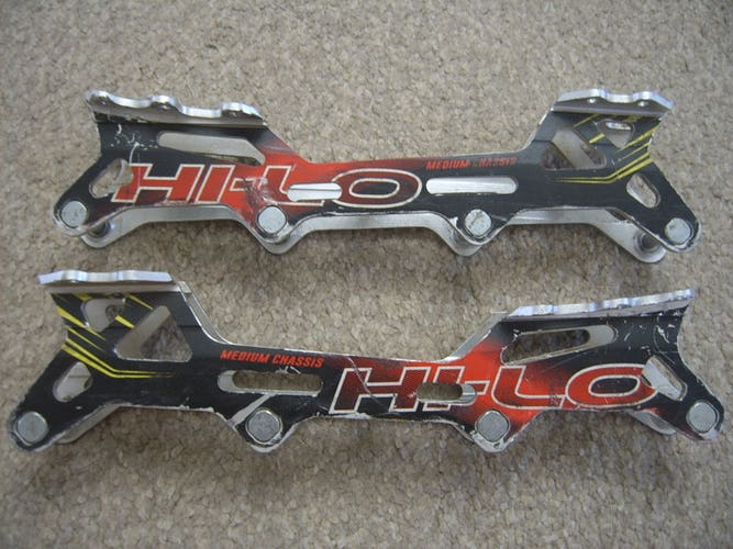 Good Condition Mission/Bauer Hi-Lo Inline/Roller Hockey Skates Chassis sz Medium