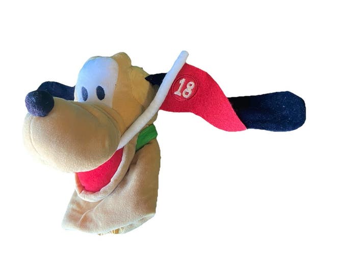 Pluto With 18th Hole Golf Flag Walt Disney Plush Fairway Wood Headcover