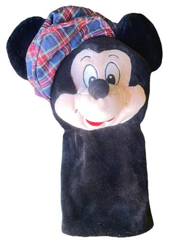 Mickey Mouse With Plaid Golf Hat Walt Disney Plush Fairway Wood Headcover Nice