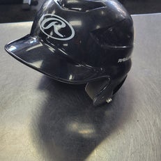 Used Rawlings 6 1/4 - 6 7/8 Batting Helmet No Mask Black One Size 11497-S000153039