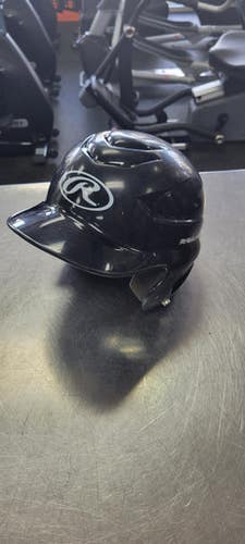 Used Rawlings 6 1/4 - 6 7/8 Batting Helmet No Mask Black One Size 11497-S000153039