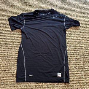Nike Pro Compression Shirt Mens Medium Black Dri-FIT Short Sleeve Fitted