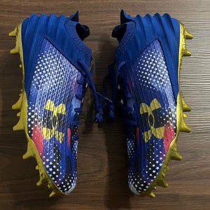 Under Armour Blur 2 MC Men's Size 10.5  Football Cleat USA Blue Gold 3027307-400