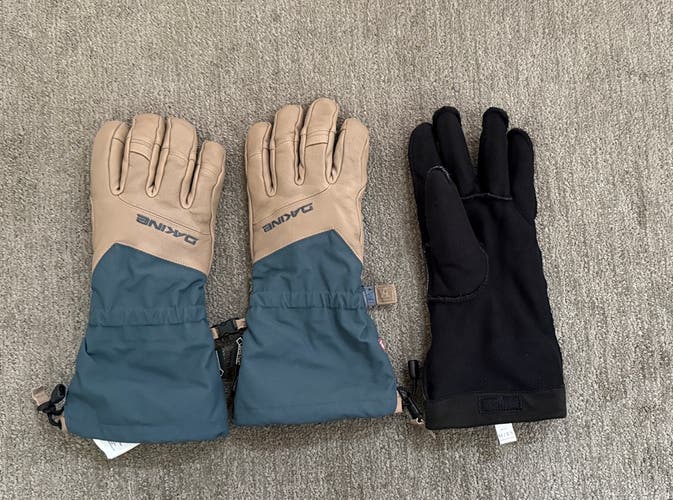 New Dakine Goretex Leather Ski Gloves MD/8.5