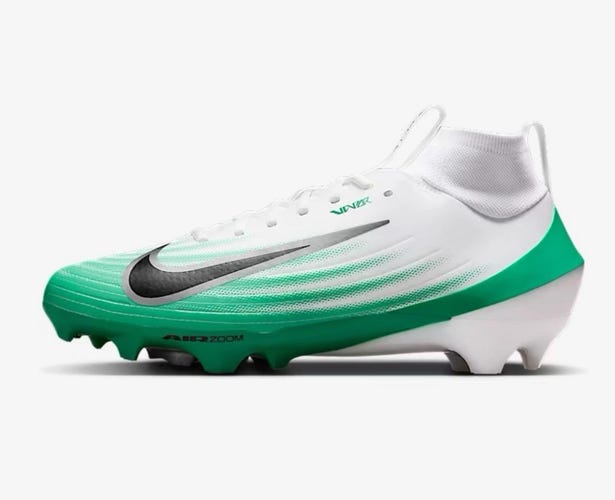 Nike Air Zoom Vapor Pro 1  White Green Football Cleats men’s size 9 *BRAND NEW*