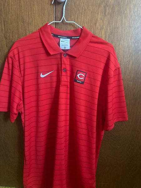 Red Large Men's Nike Shirt (New)cincy reds polo