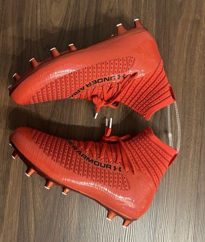 Under Armour Men's Highlight 2 MC Knit 'Red' Football Cleat 3027304-600 Size 10